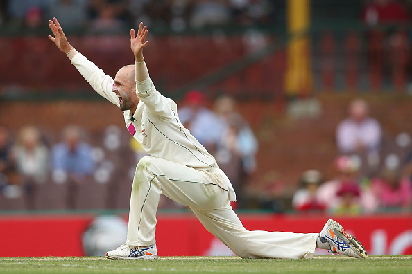 SYDNEY, AUSTRALIA - JANUARY 03: Nathan Lyon of Australia unsuccessfully appeals during day one of the third Test match between Australia and the West Indies at Sydney Cricket Ground on January 3, 2016 in Sydney, Australia. (Photo by Mark Kolbe/Getty Images)