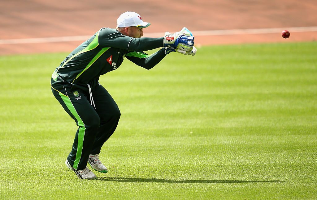 SYDNEY, AUSTRALIA - OCTOBER 14: Peter Nevill of Australia trains during the Australian Test Players red ball player camp at Hurstville Oval on October 14, 2015 in Sydney, Australia. (Photo by Ryan Pierse/Getty Images)
