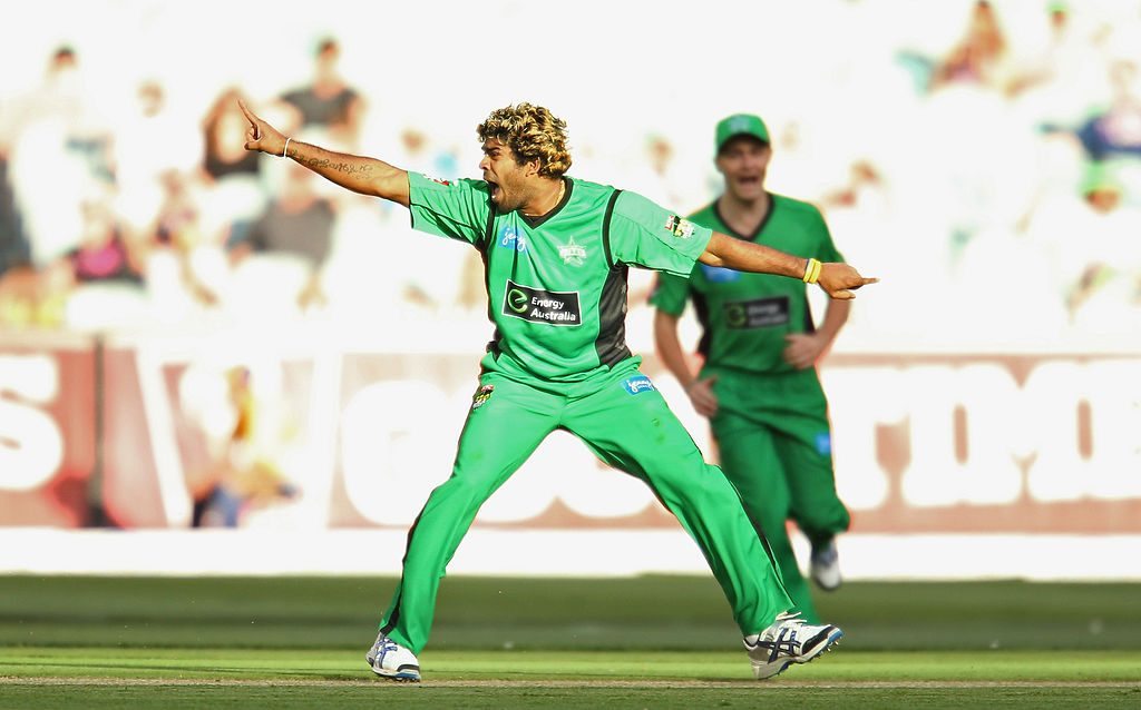 MELBOURNE, AUSTRALIA - DECEMBER 15: Lasith Malinga of the Stars appeals during the Big Bash League match between the Melbourne Stars and the Hobart Hurricanes at the Melbourne Cricket Ground on December 15, 2012 in Melbourne, Australia. (Photo by Scott Barbour/Getty Images)